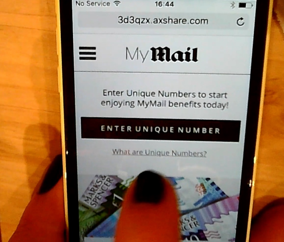 user testing on phone